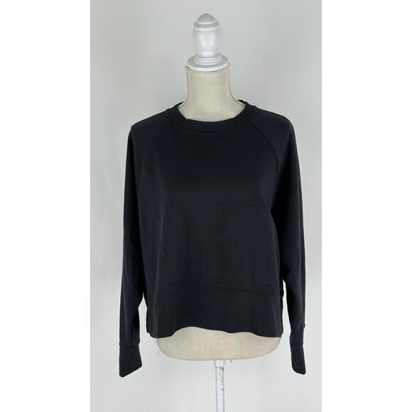 Nike Dry Versa Cropped Training Pullover Sweatshirt CD8793 Womens Large Black - Picture 3 of 12